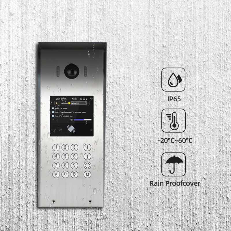 Interphone vidéo avec application mobile pour les bâtiments multi-appartements