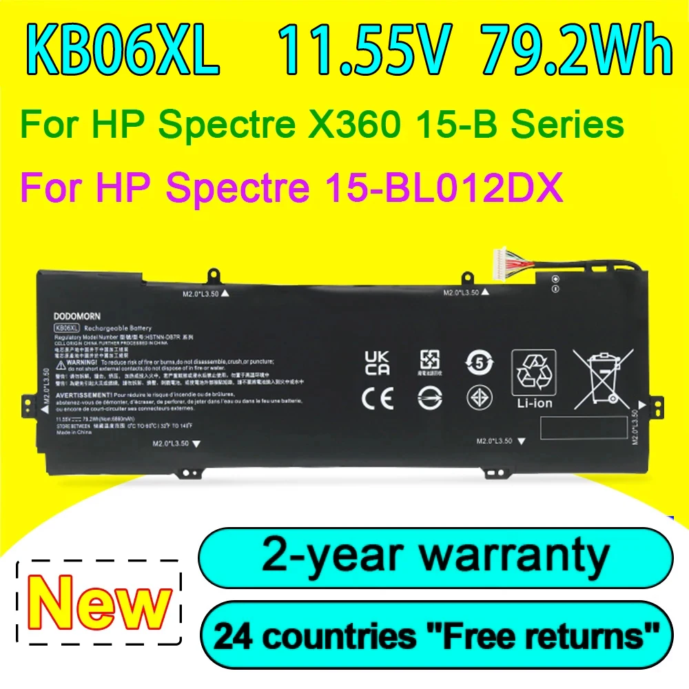 

New KB06XL Laptop Battery For HP Spectre X360 15-B 15-BL000NG 15-BL002XX 15-BL050SA 15-BL075NR 15-BL012DX 15-BL108CA 15T-BL101NG