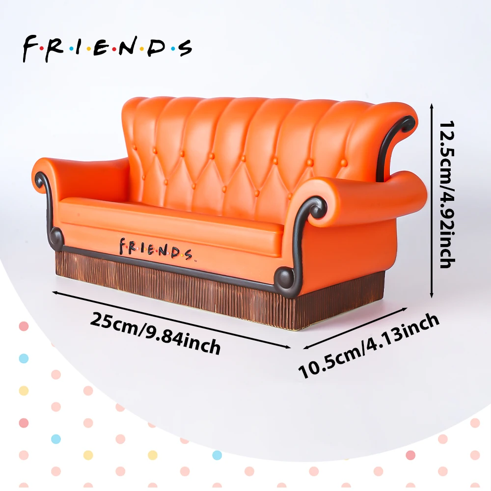 Friends Officially Licensed PVC Piggy Bank Coin Bank Figurine Money Box Iconic Sofa Model Home Decor Collectible Desktop