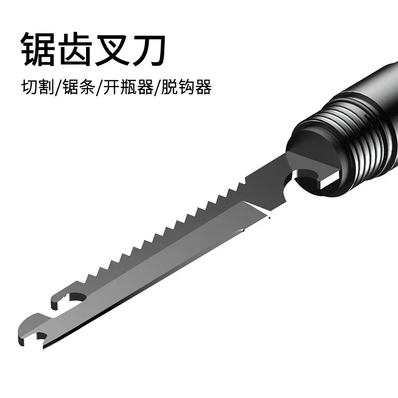 발광 실리콘 등산봉 다기능 자기방어 접이식 야외 하이킹 지팡이 하이킹 폴