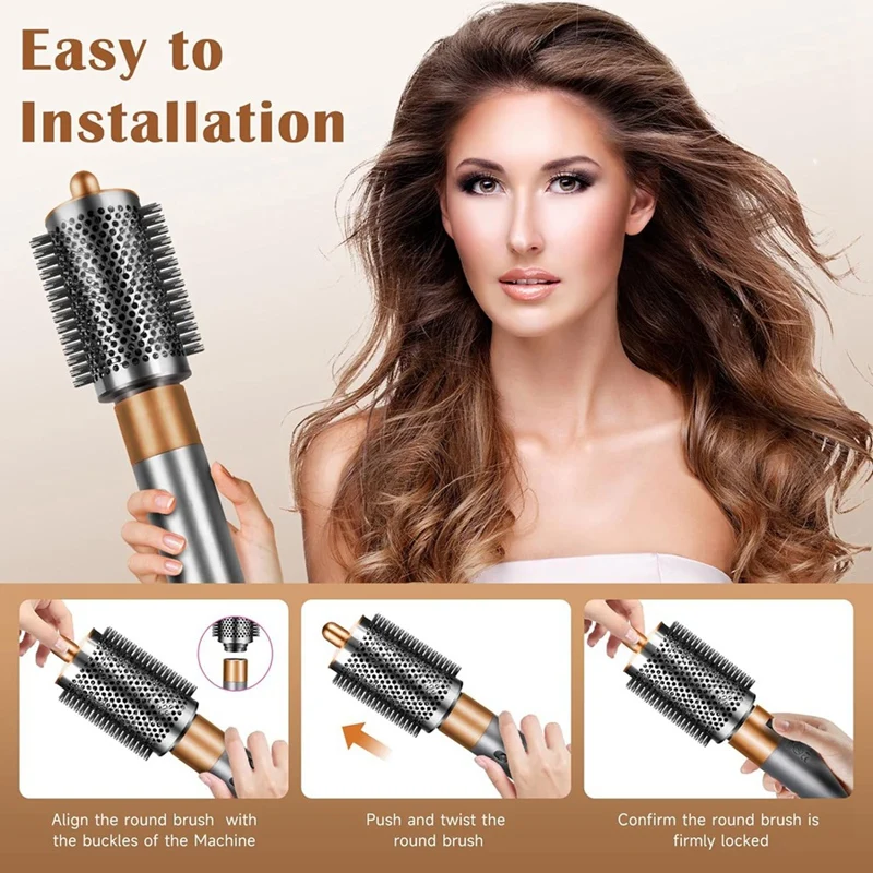 Brosse volumisante ronde pour Dyson Airwrap Dream, grande brosse, pelucheuse et volumisante pour le style