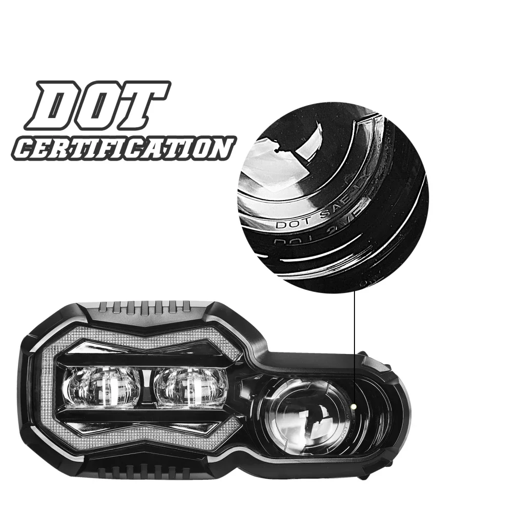 Nick OEM ODM Led Headlamp Motorcycle for F800 E24-R13 Round Accessories Motorcycle Headlamp for F650GS
