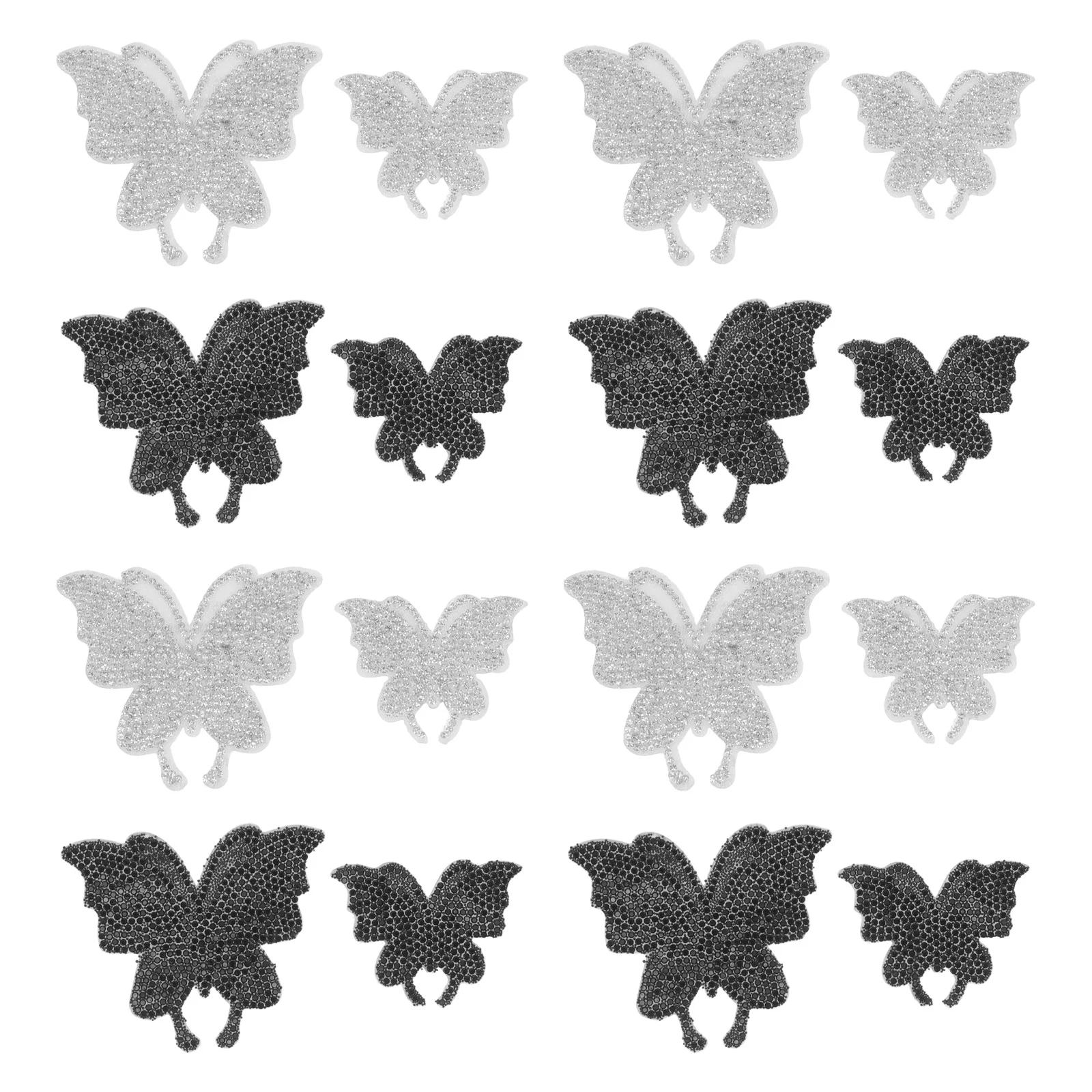 

16Pcs Butterfly Car Rhinestone Decals Black Glitter Stickers Self-Adhesive Automotive Interior Exterior