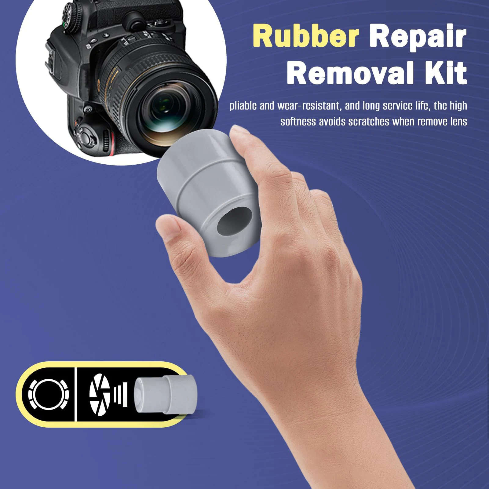 Camera DSLR Lens Repair Tool Ring Kit, 8-83mm 9 Pcs 18 Sizes Camera Lens Removal Tool Openning Repairing Accessories view 4