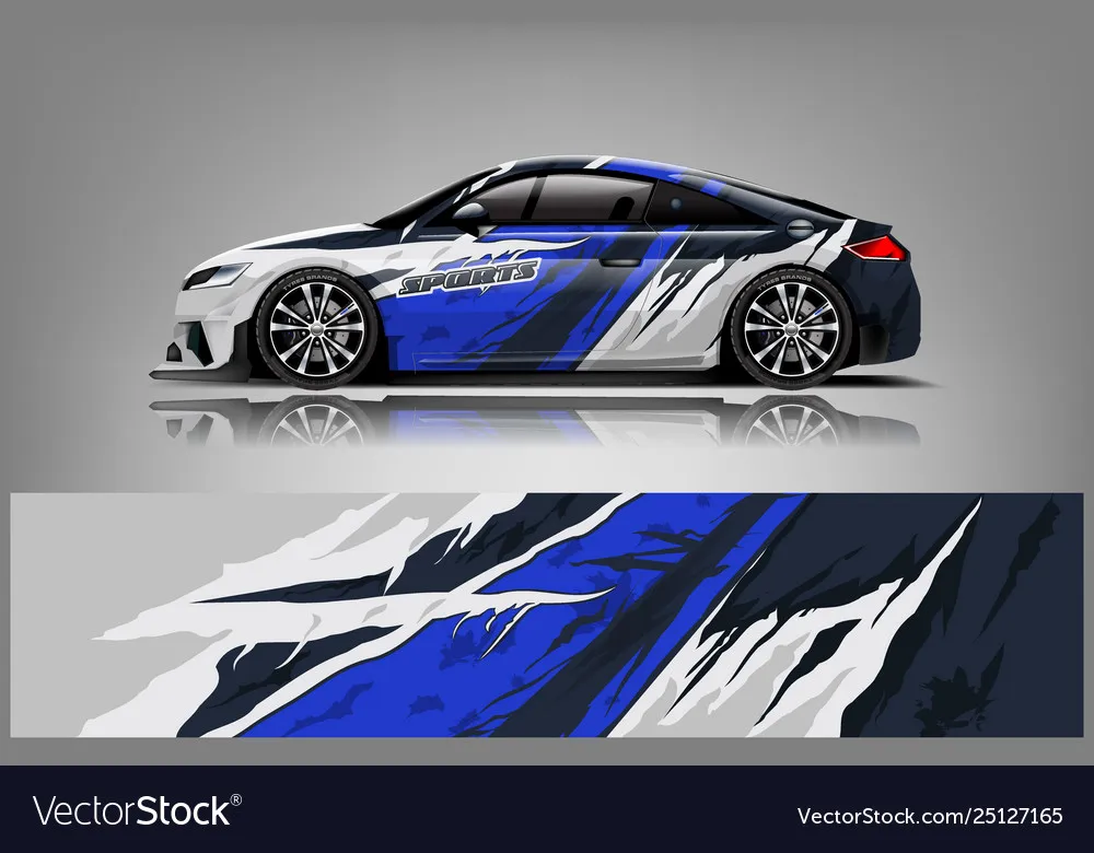 

Blue Lightning Car Protect Full Wrap Sticker Decal Decorative Cut Body Racing Graphic Decal Vinyl Wrap Modern Design Red Retro