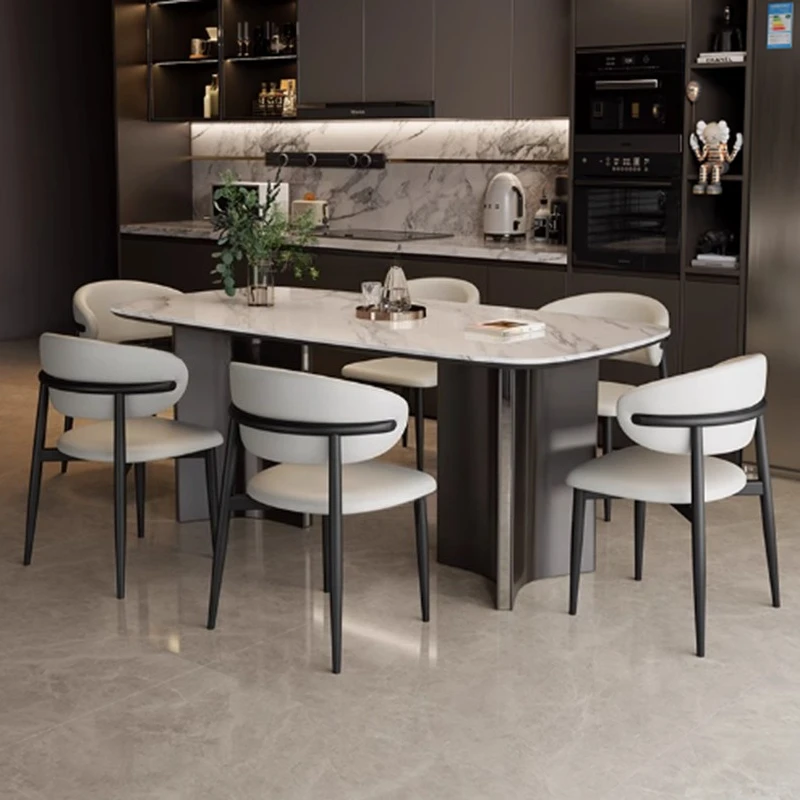 

Vintage Italian Dining Table Waterproof Rectangle Living Room Luxury Dining Table Relaxing Modern Set Sala Da Pranzo Furniture