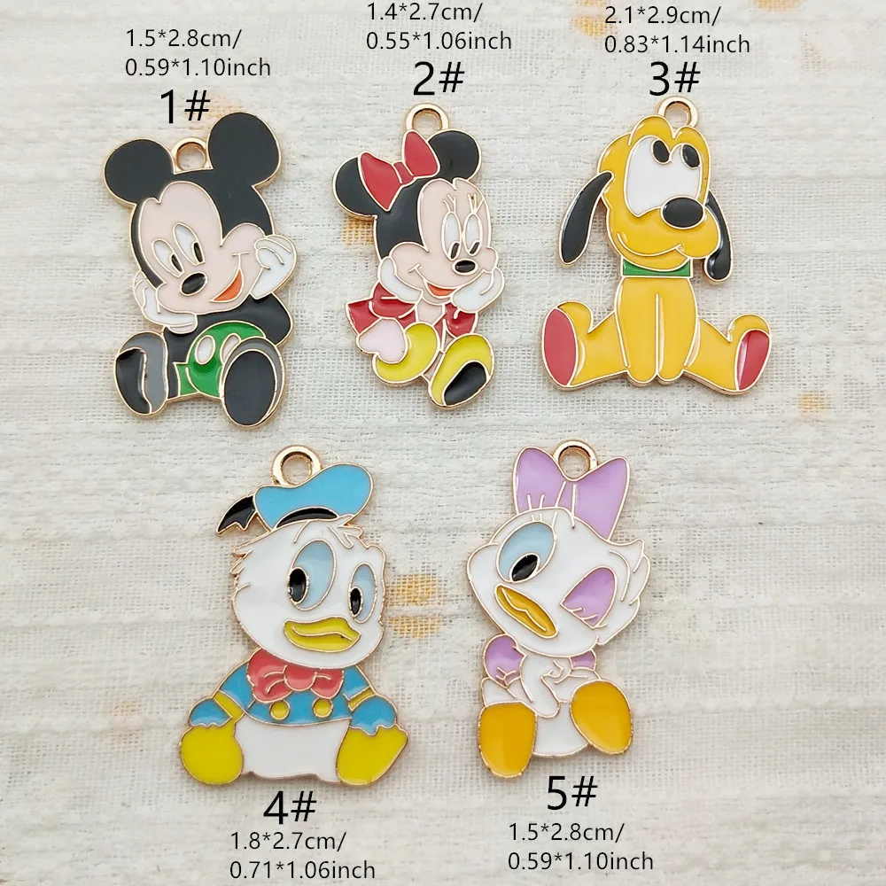 10 قطعة سحر الكرتون لصنع المجوهرات المينا القرط الهاتف المفاتيح سوار قلادة Diy بها بنفسك اكسسوارات سبيكة معدنية مطلية بالذهب #3