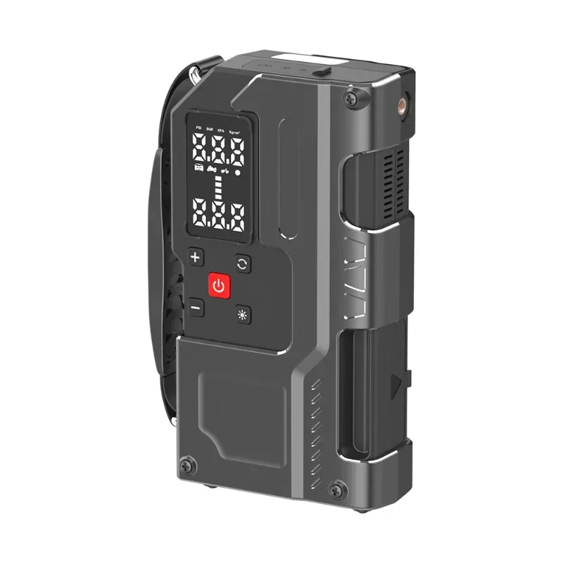 مضخة هواء صغيرة محمولة 8000 مللي أمبير في الساعة ضاغط هواء كهربائي محمول لبدء تشغيل السيارة وضاغط منفاخ للإطارات #1