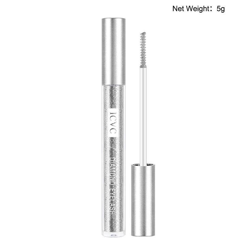 Diamond Glitter Mascara - Galaxy Shimmer & Sequins สูตรแห้งเร็วกันเหงื่อเพื่อความดัดผมและวอลลุ่มยาวนาน (1 ชิ้น)
