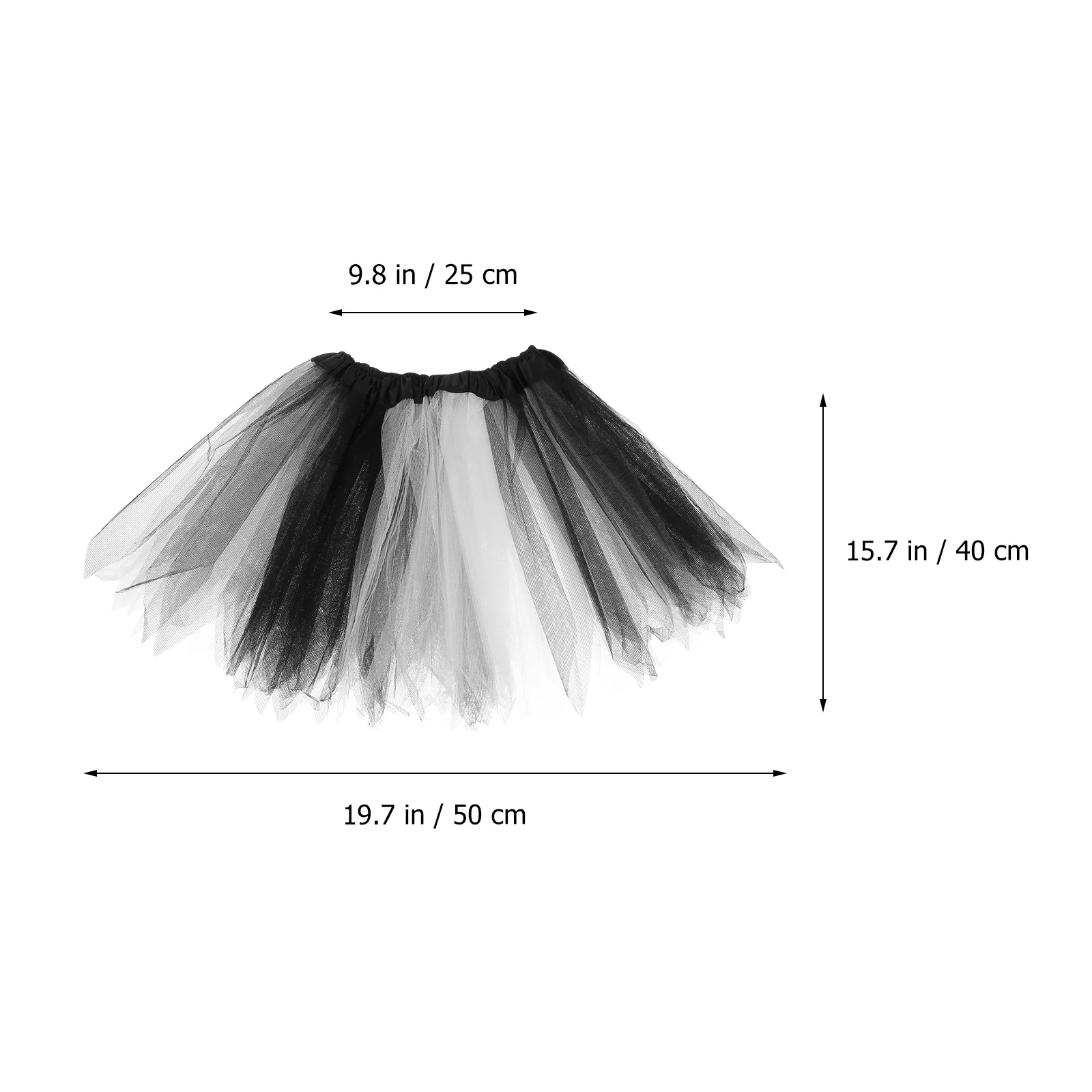 

1pc Tutu Black White Kids Tulle Girl Party Dancing Birthday Costume Lovely Tutu Skirt Bubble Skirt For Children