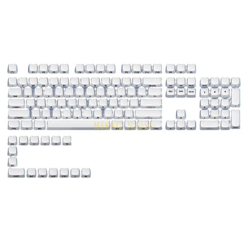 Full Set Of 119 Crystals Clear Jelly Side Legends Keycaps for Most Mechanical Keyboards with Smooth Typing Feel Best Sale
