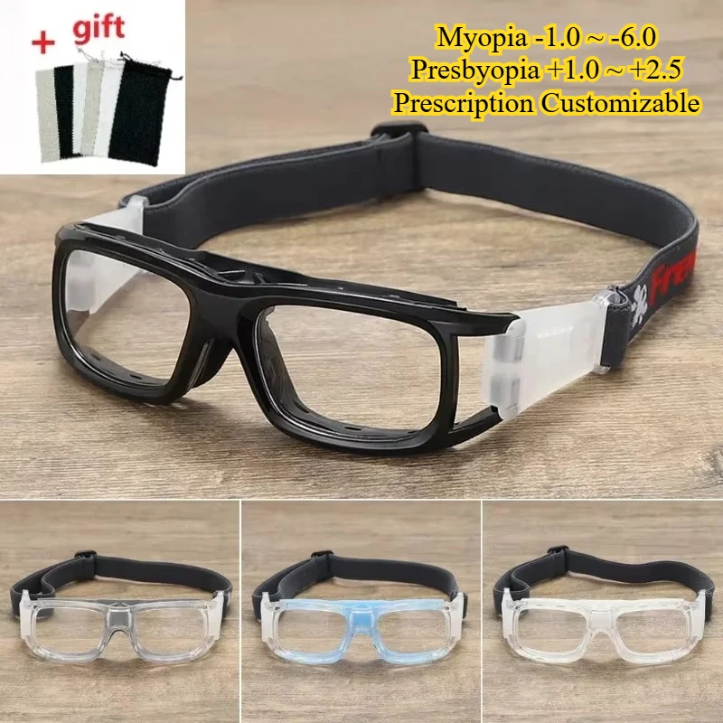 NEW Built-in Myopia Basketball Sport Eyewear Football Eye Anti-Collision Glass No Pillar Frame Cycling Glasses Customizable lens