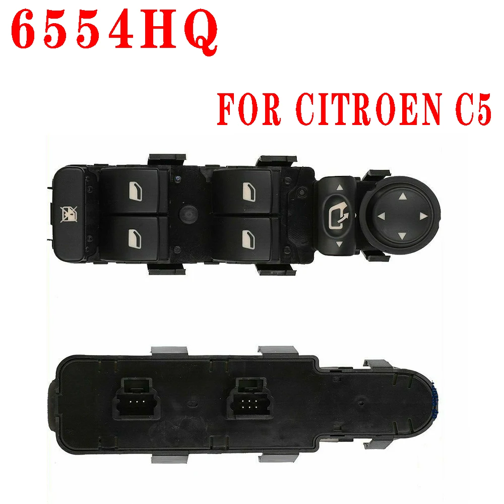 Window control switch 6554HQ 02-08 for Citroen C5 Single Left Front Door Window Regulator Electri