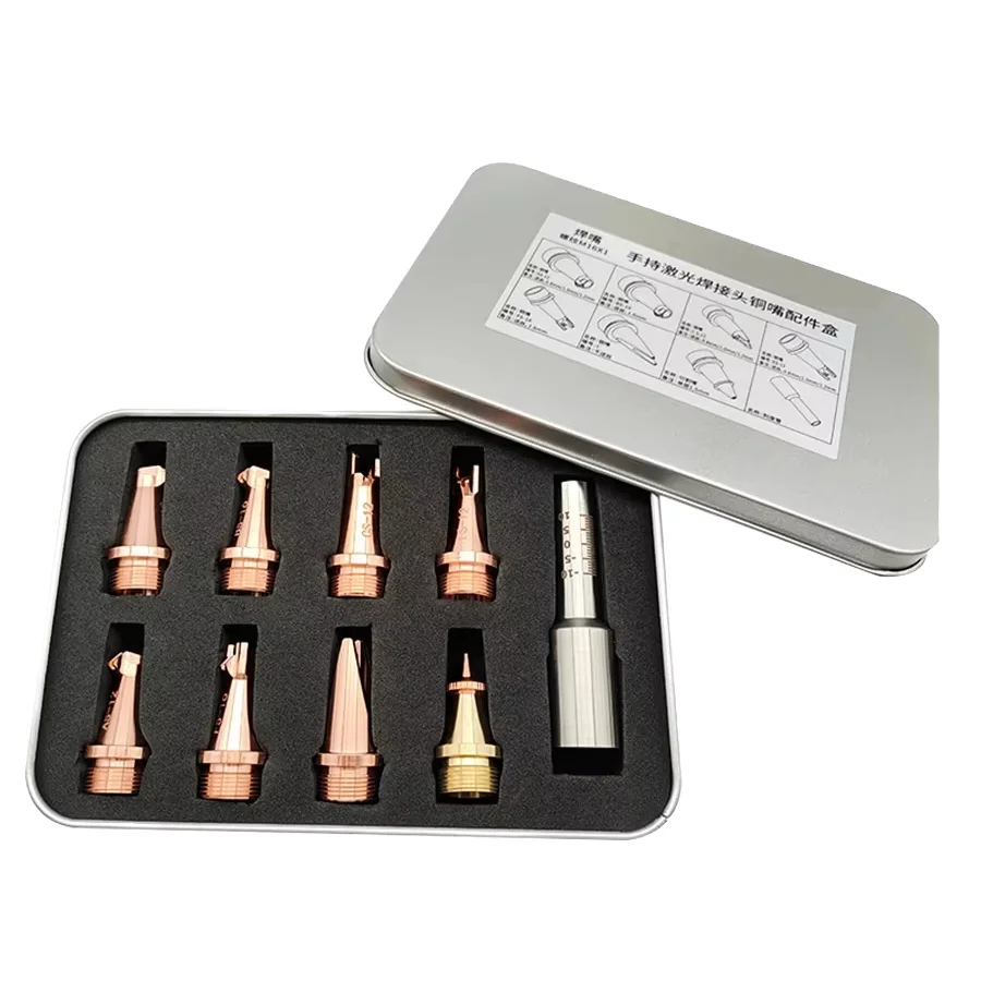 Fiber Laser Welding Nozzles For Wire Feeder Use Handheld Copper Welding Nozzle Accessories For Laser Welding Machine Parts Set