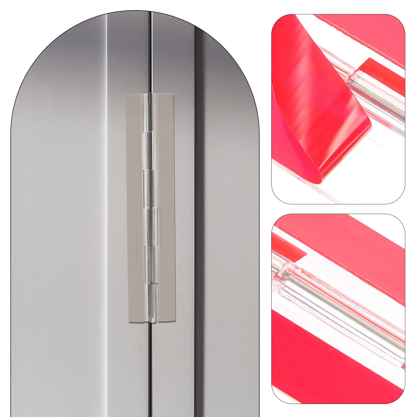 

Folding Acrylic Hinge Self-Adhesive Mini Box Hinge for Cabinet DIY Crafts Decorative Clear Long Mini Hinges Long Hinges