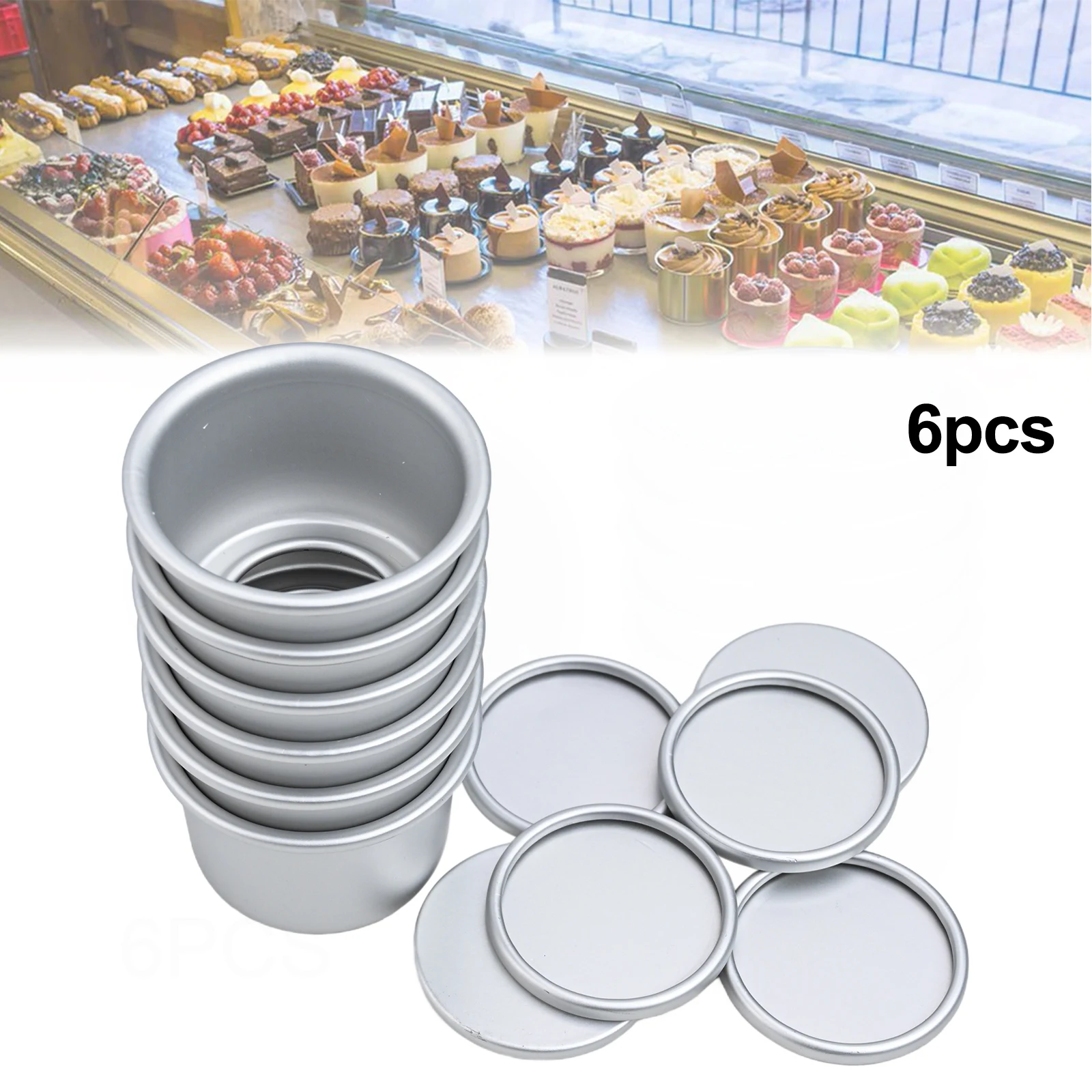 2 inch round cake tin with removable base made of aluminum alloy for fast and even heat distribution during baking process