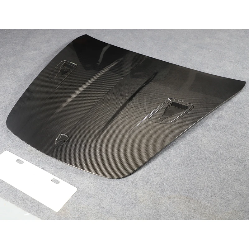 

2004-2008 Black Bolt-On Carbon Fiber Engine Hood New Includes Mounting Hardware for 718 987 1 Year Warranty