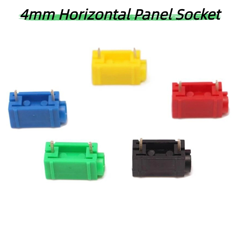 30-60V 24A Panel Socket 4mm Horizontal Panel Socket With Superimposed Slot All-Copper Silver-Plated PA Shell Socket