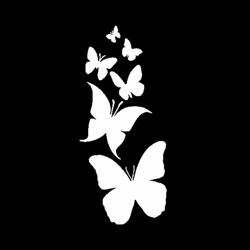 LYKX Car Sticker Butterfly Hibiscus Flower Automobiles Motorcycles Exterior Accessories Vinyl Decals,14cm*6.1cm