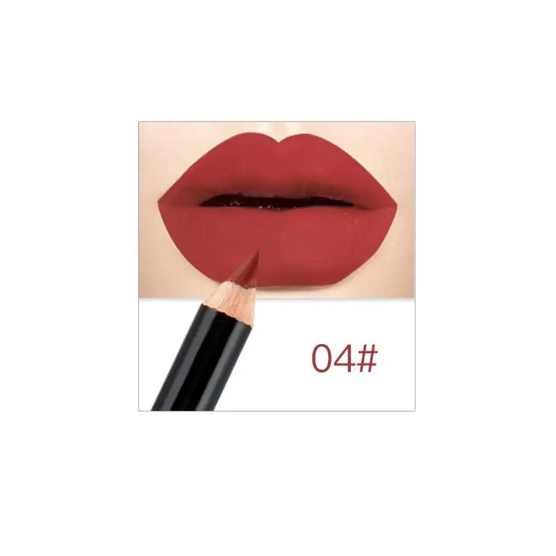 12 Kleuren Cosmetische Lippenstift Pen Mat Langdurige Pigmenten Waterdichte Dame Charmante Lipliner Contour Make-Up Lippenstift Tool