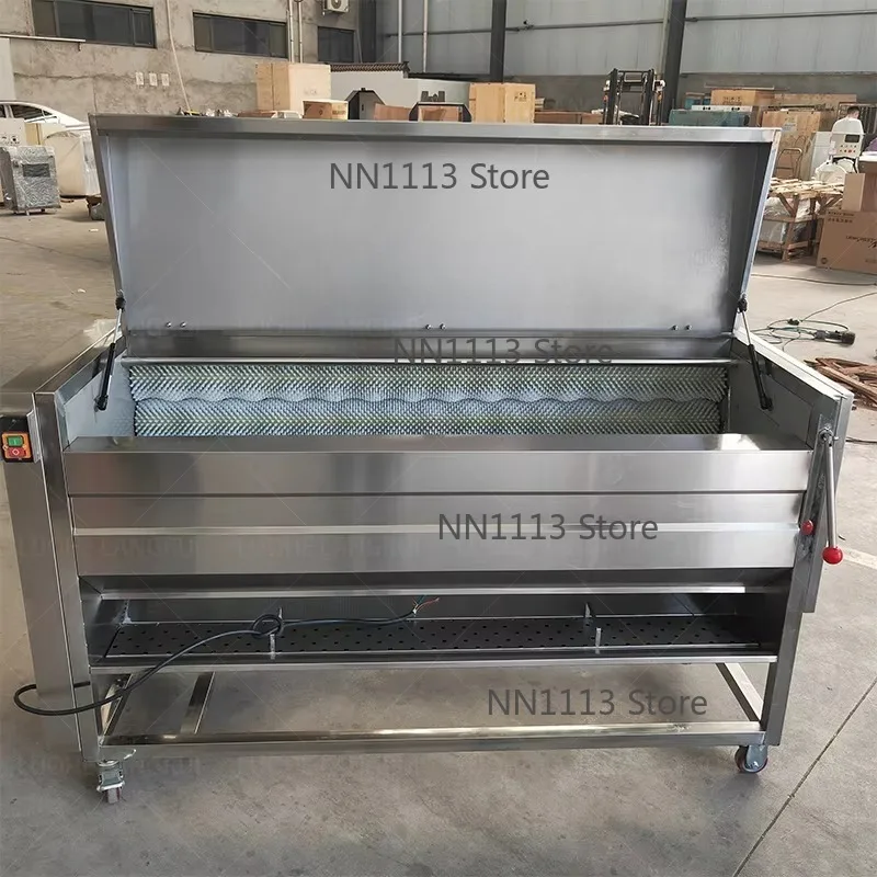 Model 45 of 150 Kg/h Potato, Ginger, Lotus Root, Papaya and Sweet Potato Washing and Peeling Machine for Vegetables and Fruits.