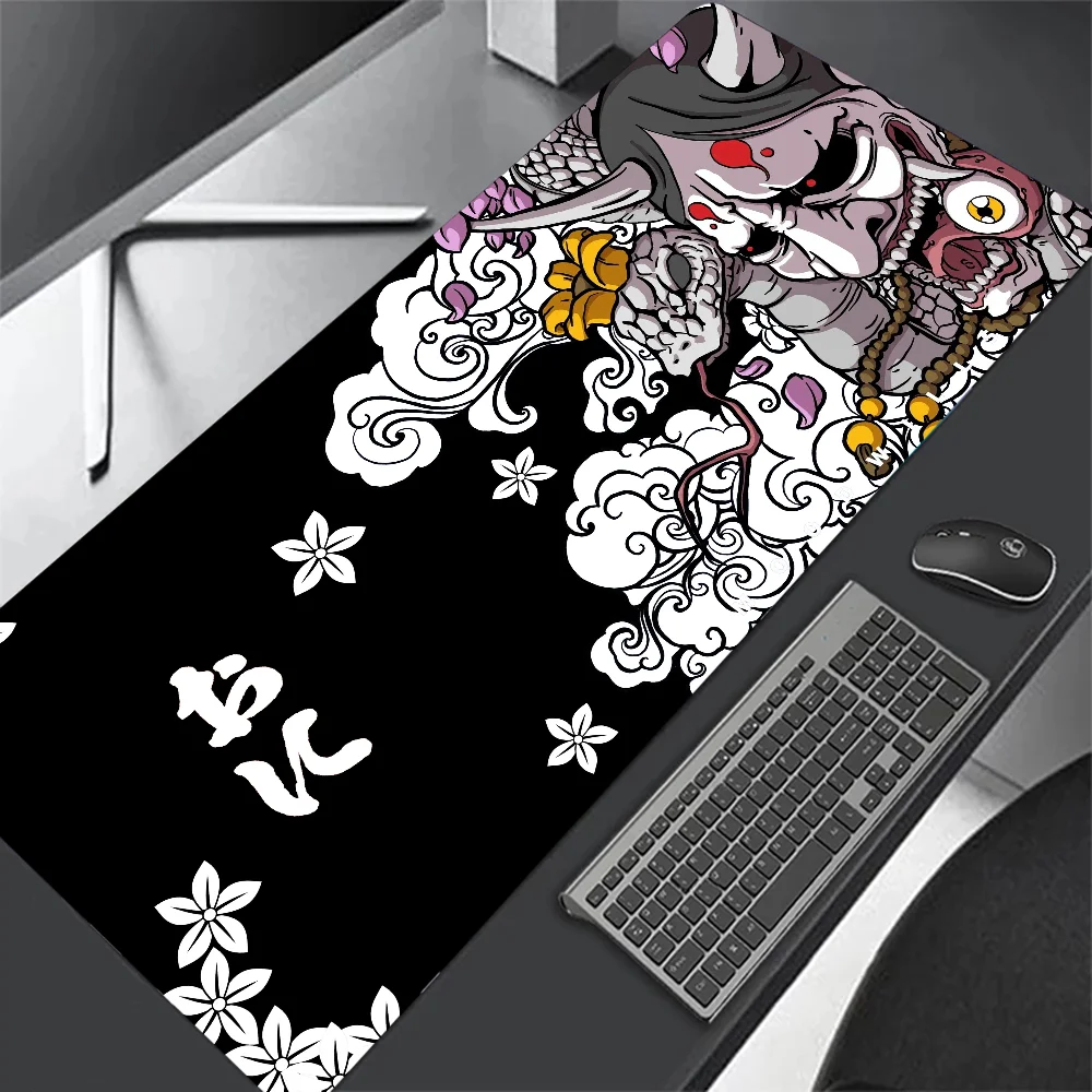 Imagem -03 - Japonês Ghost Warrior Gaming Mouse Pad Tapetes de Mesa Computador Mousepad Company Desk Pad Grande Gamer Mousepad Mouse Mat 120x60cm