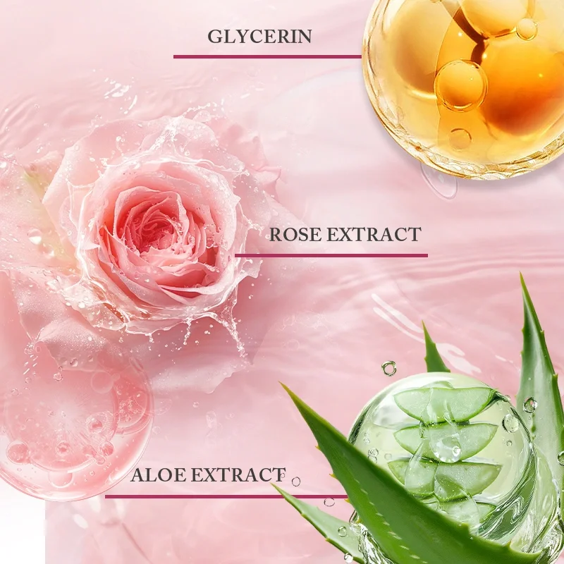 Multi effect rose fragrance hair agent, body fragrance agent, can be sprayed on hair to add freshness to hairstyle, sprayed on b