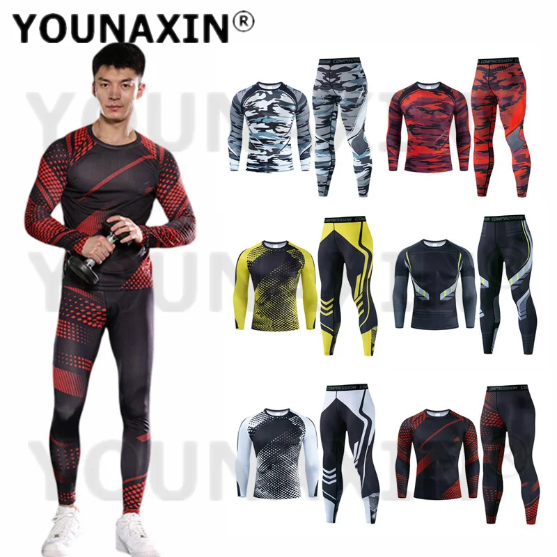Men's Running Leggings Compression Sportswear Gym Fitness Tights Workout Training Jogging Sports Trousers Sport Pants Quick Dry