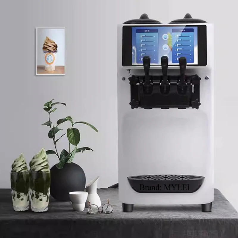 

Commercial 7 Day No Cleaning Stainless Steel Soft Ice Cream Machine Ice Cream Making Machine Dual System LCD Screen