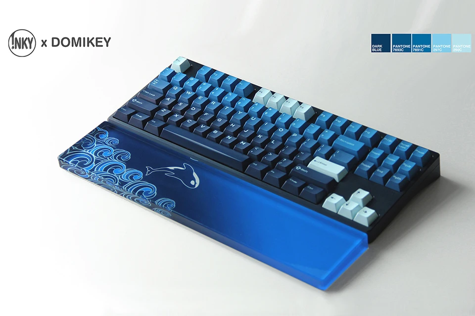 Domikey X iNKY Silent Sea Cherry Profile keycaps for mx stem