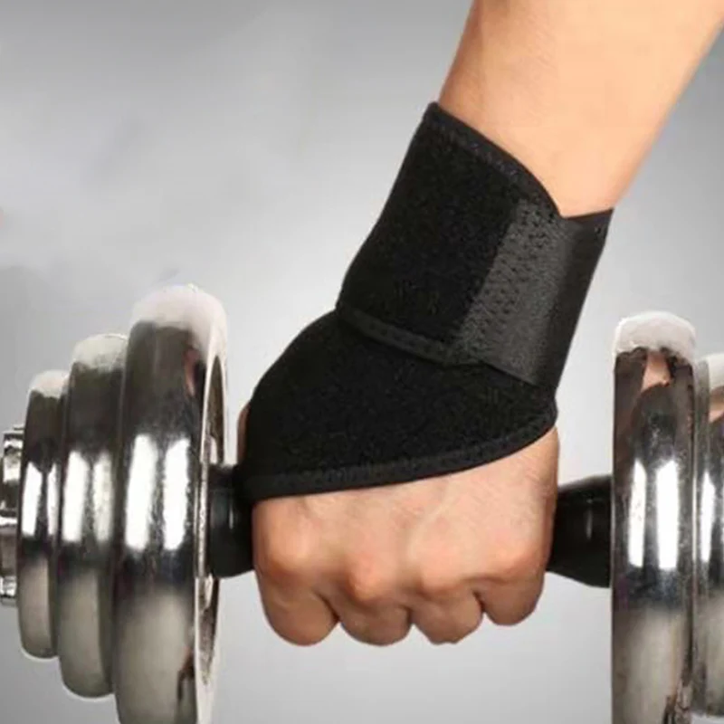 1PC Wrist Wrap Weight Lifting Gym Cross Training Fitness Padded Thumb Brace Strap Power Hand Support Bar Wristband