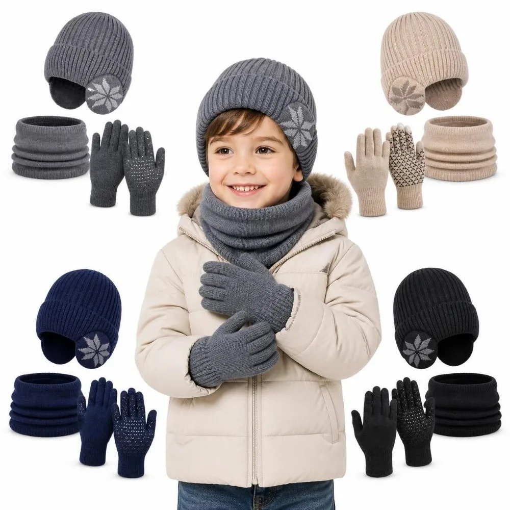 conjunto-de-3-pecas-gorro-cachecol-e-luvas-de-inverno-quentes-protecao-para-as-orelhas-padrao-floco-de-neve-gorro-antiderrapante-luvas-a-prova-de-vento