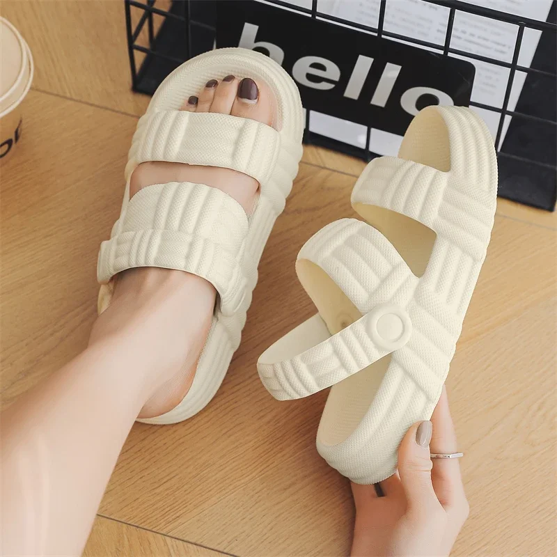 Air Circulation Ladies Summer Slippers Anti Slip Dry Keeping Structure Reduce Sweat for Hot Weather Outdoor Walking and Daily