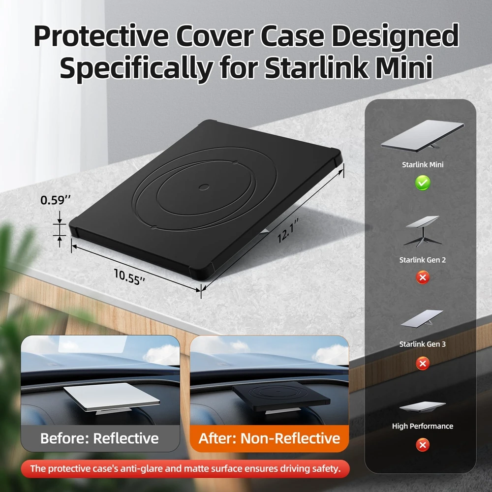 Silicone Protective Cover for Starlink Mini Heat Dissipation Dustproof Soft Shell AntiScratch Case for Starlink Mini Accessories