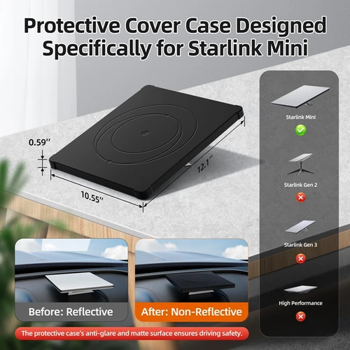 Imagen 2 del producto Funda protectora de silicona para Starlink Mini disipación de calor carcasa suave a prueba de polvo funda antiarañazos para accesorios Starlink Mini