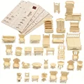 34 Piezas de Mini Casas