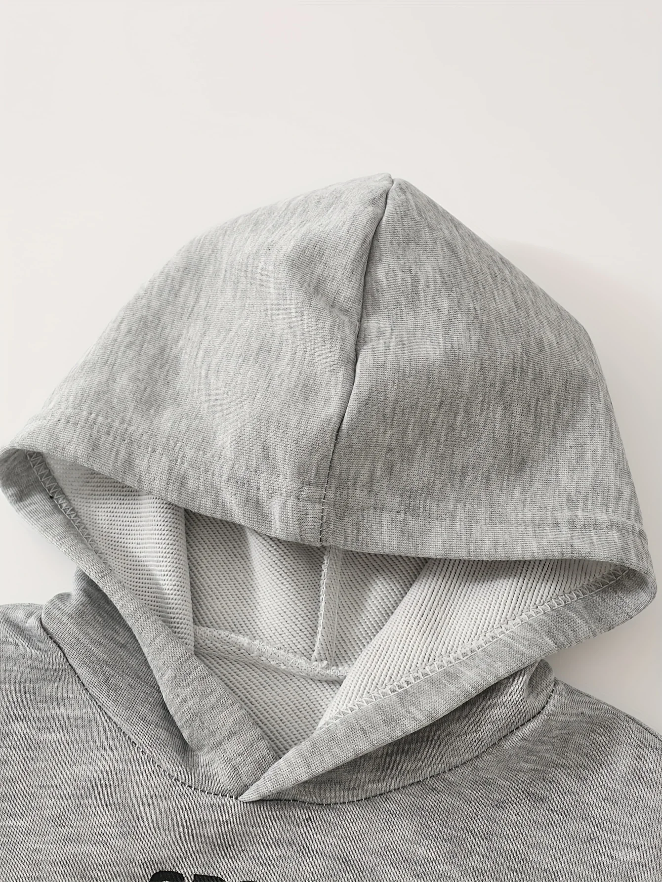 الأولاد كتلة اللون مجموعة 2 حزمة رسالة هوديي السراويل الزي أسود أبيض رمادي الخريف الشتاء عارضة الأزياء الراحة