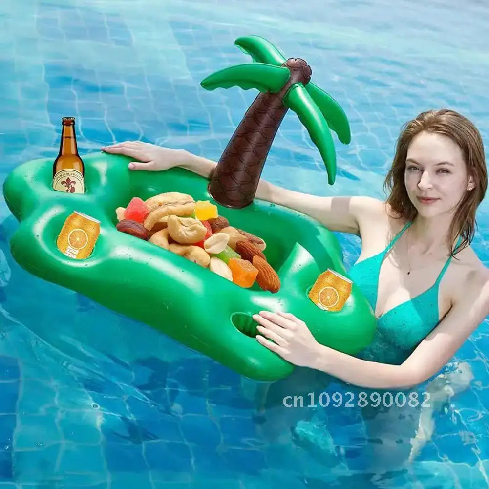 Water Toy Salad Beach Toy Reused Creative Swim Pool Swimming Serving Bar Pool Inflatable Supply Tray PVC Ice