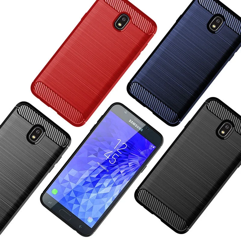 Case For Samsung Galaxy J7 2018 Case Silicone TPU Shockproof Carbon Cover for Samsung Galaxy Wide3 J7 2018 J737 Star/Refine/Top