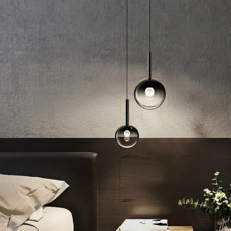 

SANDYHA элегантный подвесной светильник из скандинавского стекла, светодиодная лампа для гостиной, спальни, столовой, ресторана, барной стойки, стильное затемнение