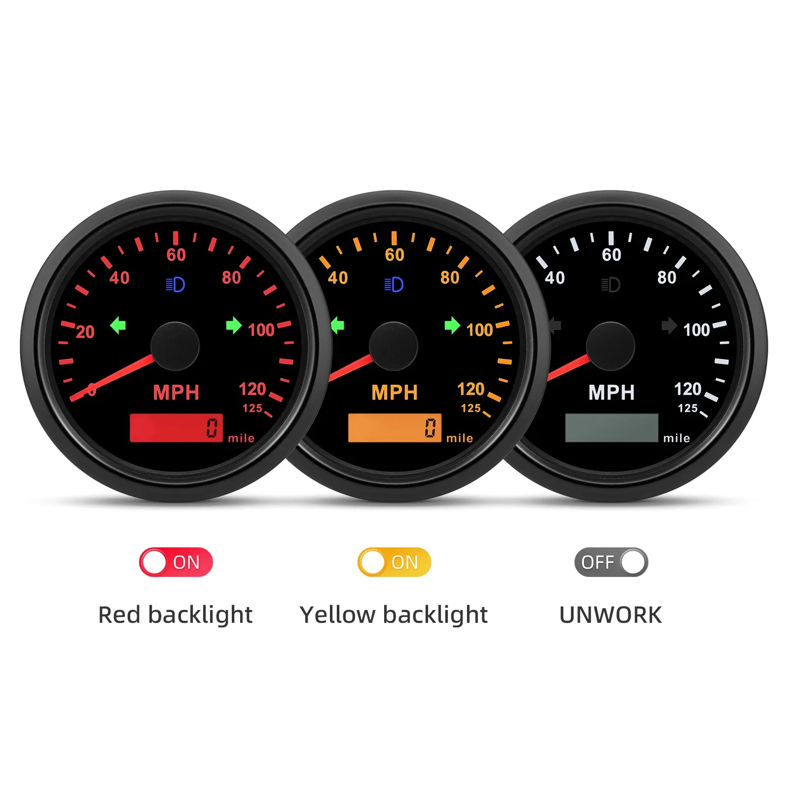 Compteur de vitesse universel pour voiture, 12V, 200kmh, 120kmh, odomètre numérique, ATV, UTV, bateau marin, étanche, GPS, KMH MPH