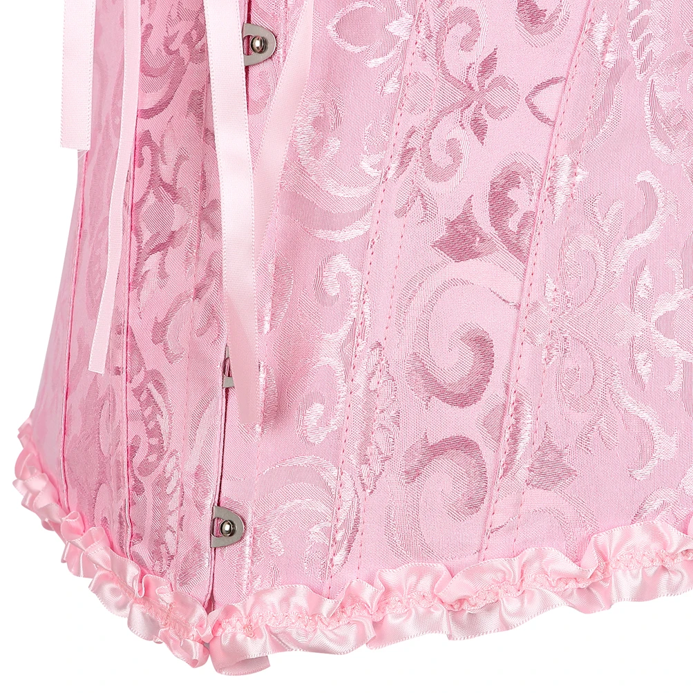 빈티지 코르셋 탑 고딕 코르셋 Steampunk Bustier 레이스 업 코사지 플러스 사... - 4