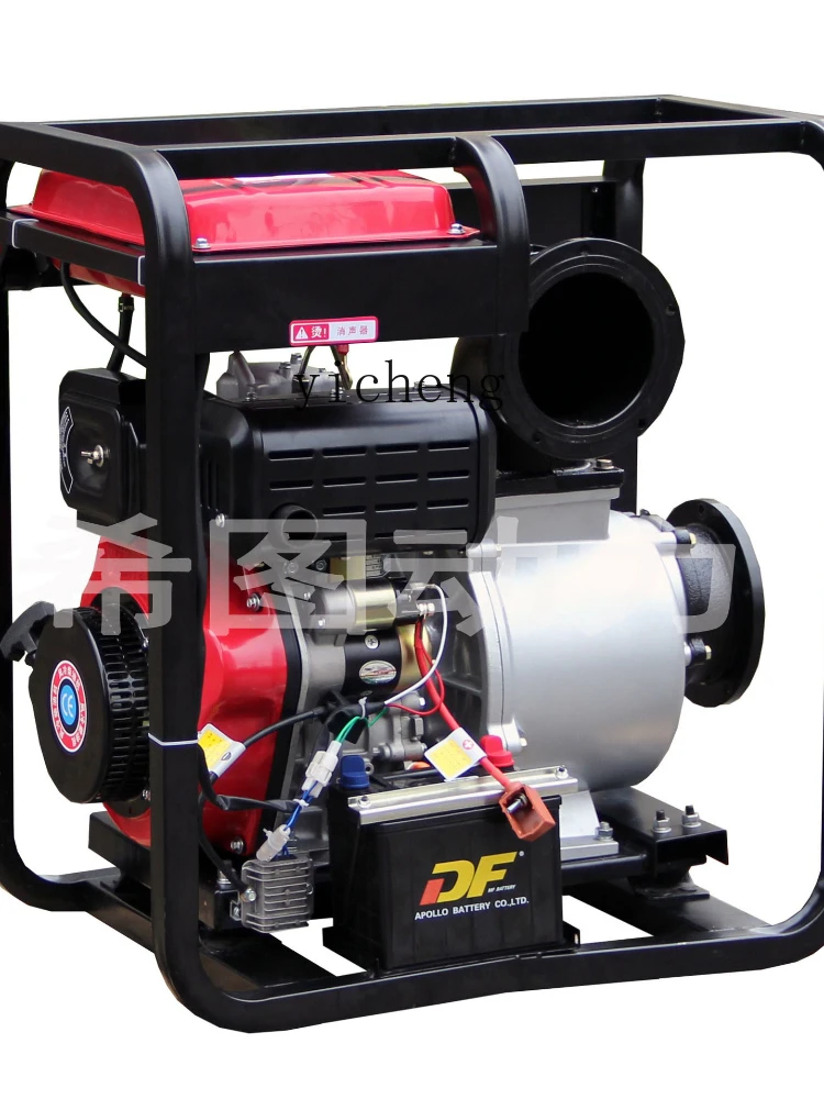 Xl Diesel Engine Pumper Large Flow Electric Starter 6-Inch Diesel Pump