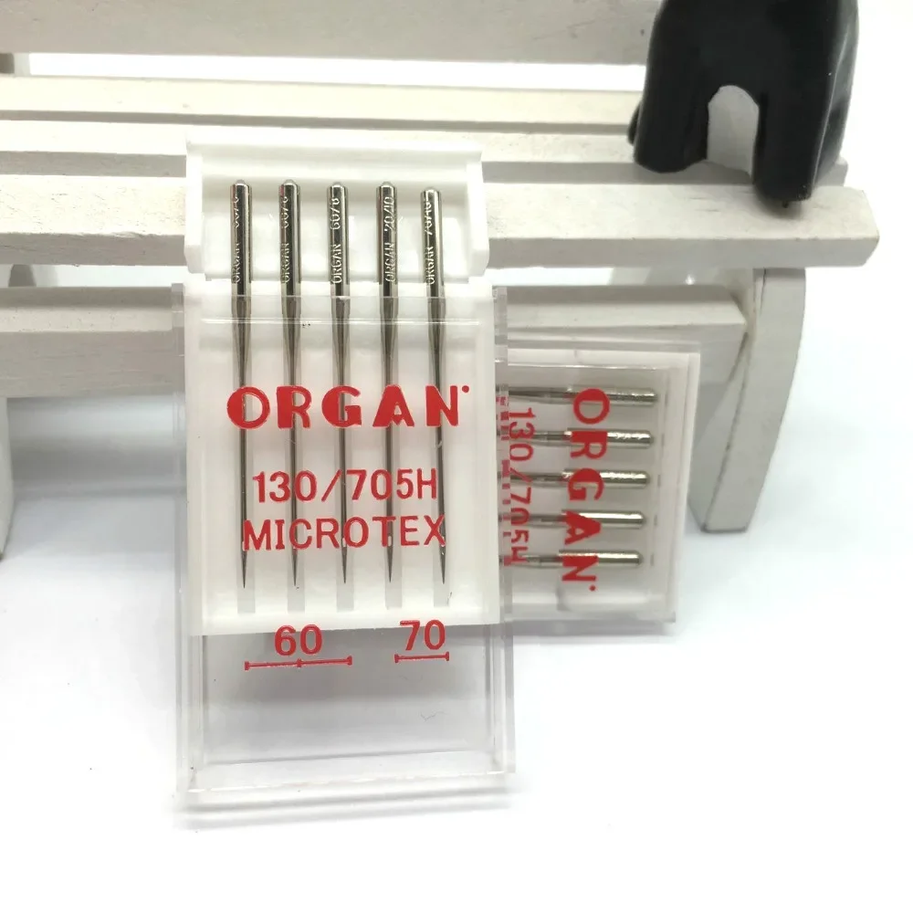 Organ needles Domestic Sewing Needles 130/705H Microtex Needles   For Microfabrics Silk etc.1PACK =5PCS