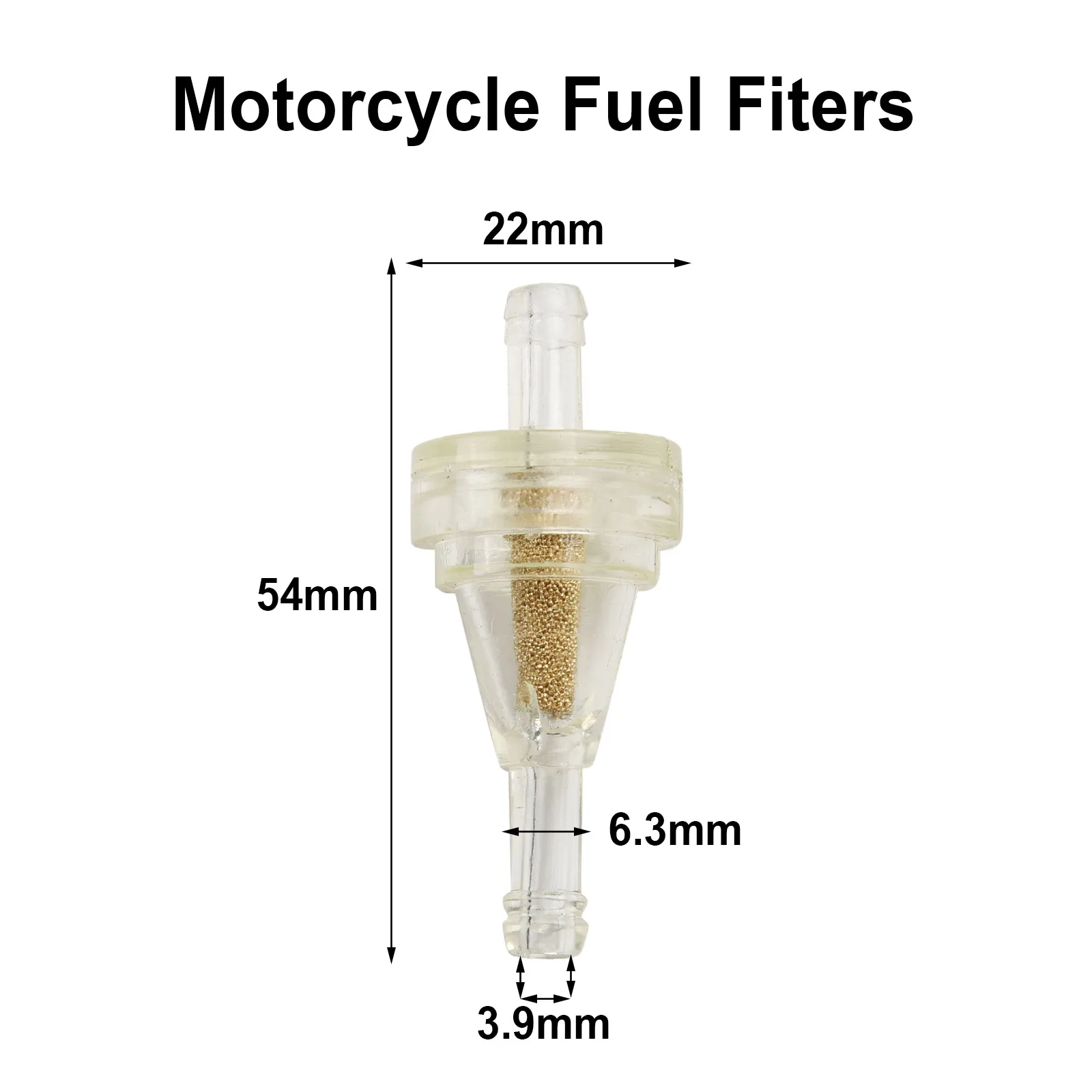 Fuel Filter 10pcs 1/4 Clear Nylon Inline Fuel Filters Ensure Optimal Performance for Motorcycle and Snowmobile