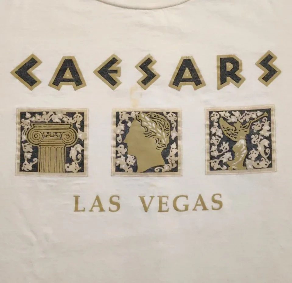 NEW LISTING Vintage 90s Caesars Las Vegas Casino Hotel White T Shirt Men's Size XXL USA Made