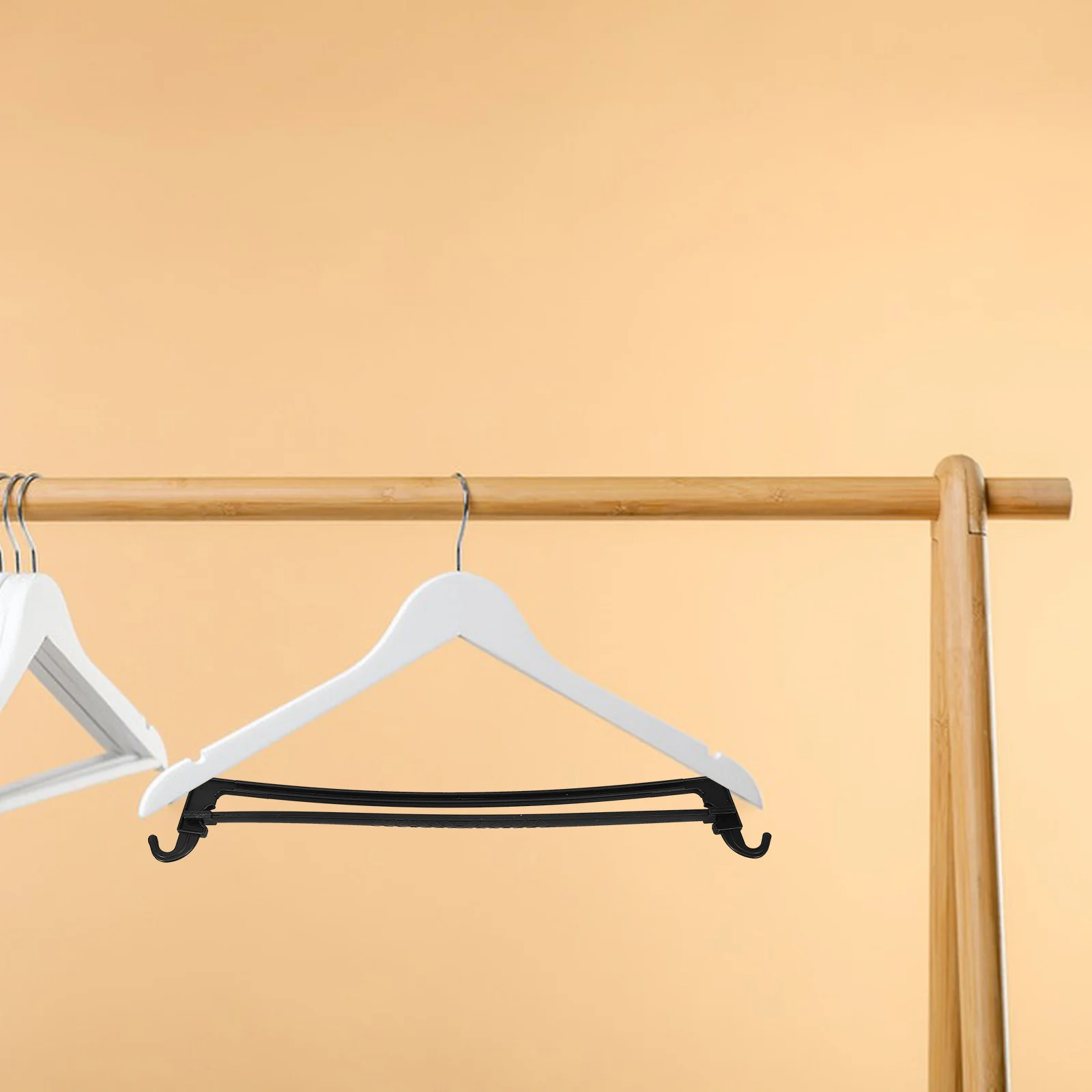 

10pcs Plastic Bottom Accessories Hanging Pant Bar Space-Saving Non-Slip Clothes Hanger Cross Bar Home Use Hanger Part