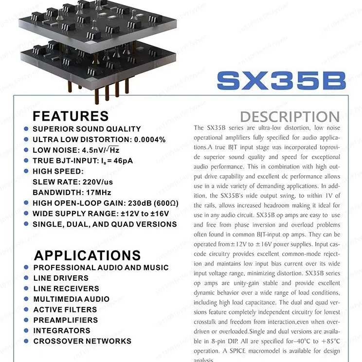 HiFi Audio SX35B Dual Discrete Op Amp Integrated Module Preamplifier Replace MUSES02 Chip