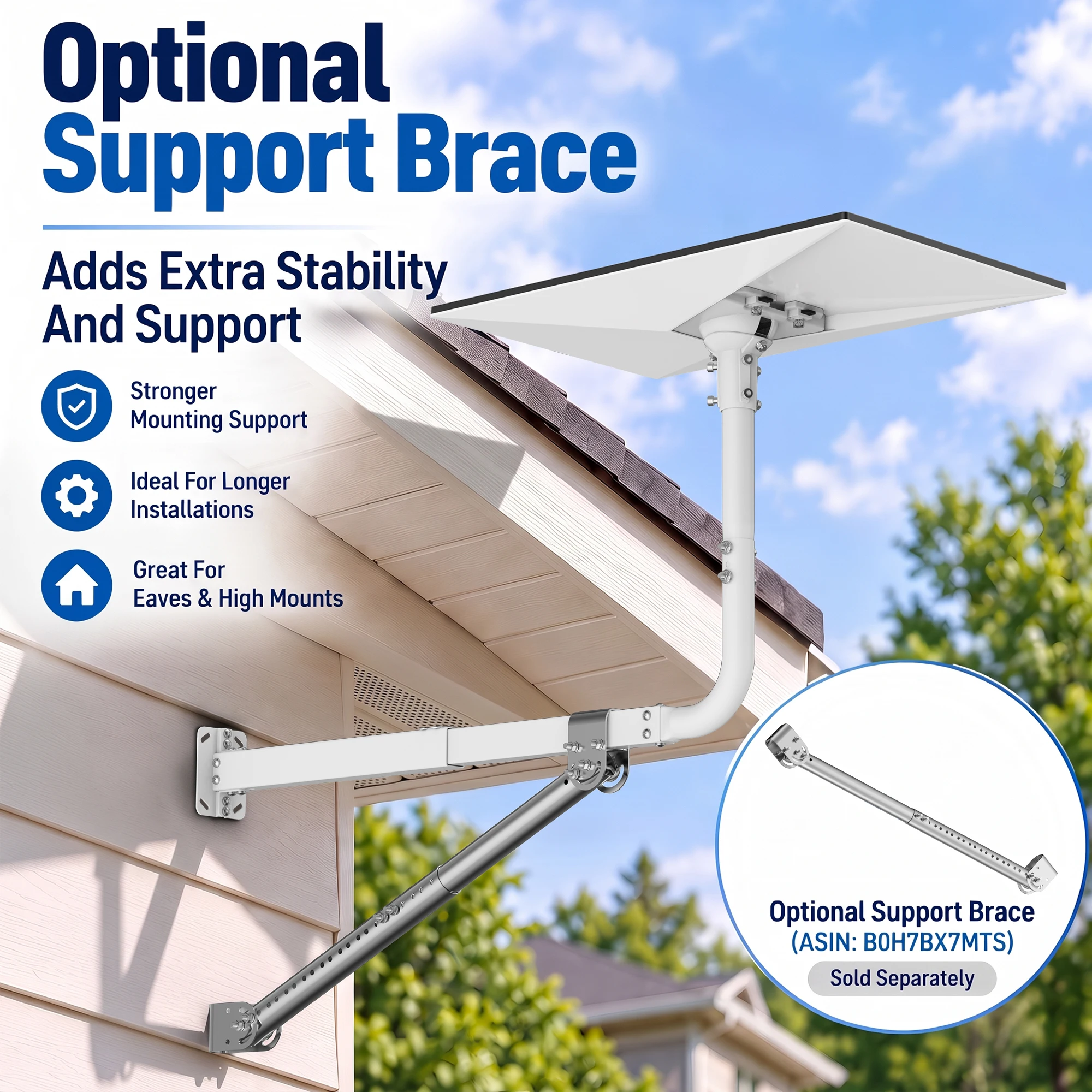 for Starlink Gen 3 Standard 4 4X Enterprise Extendable Long Wall Mount – 32.8