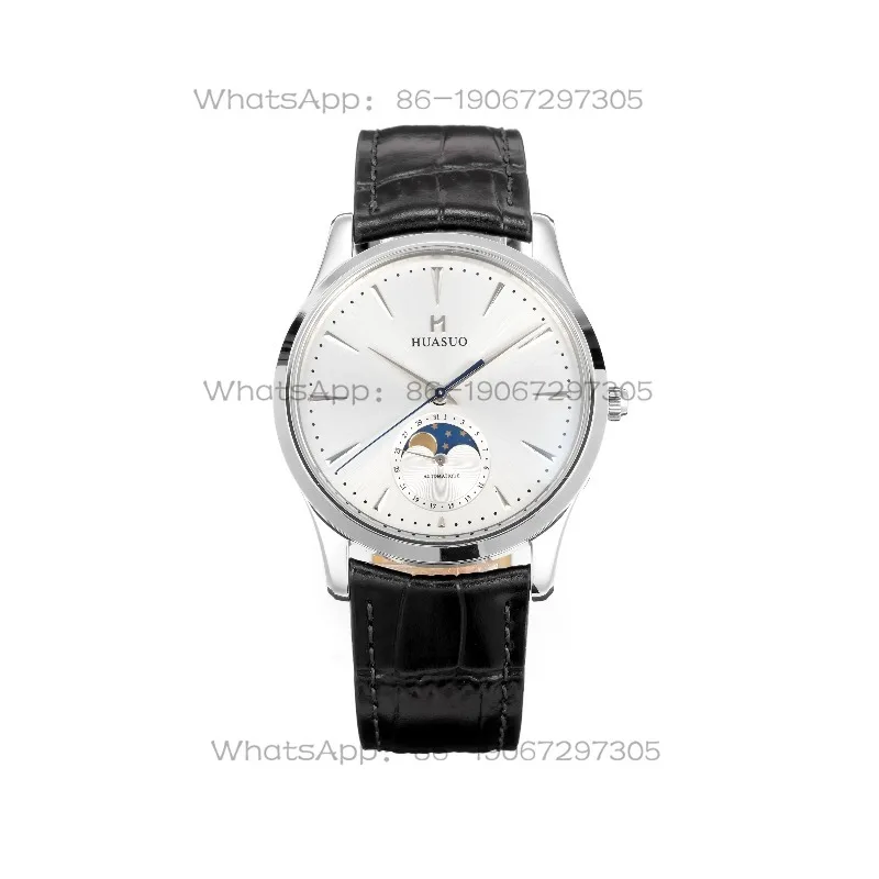 2025 New True Moon Phase Fully Automatic Mechanical Watch Ultra-thin Atmosphere Light Luxury Style Model
